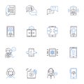 Nokia line icons collection. Innovator, Reliable, Durable, Sustainable, Vibrant, Classic, Trusrthy vector and linear