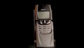 Nokia 8850 Vintage Mobile Cell Phone From 2000s, Classic Cellphone Close Up Spin