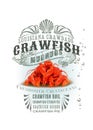 NOLA Collection Louisiana Crawfish Background Royalty Free Stock Photo