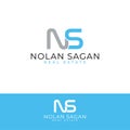 Nolan Sagan real estate vector logo design. Letters N and S logotype.