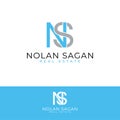 Nolan Sagan real estate vector logo design. Letters N and S logotype.
