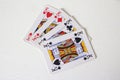 Old deck of playing cards, poker cards, gambling