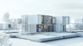 nology high tech modular housing unit simulation Royalty Free Stock Photo