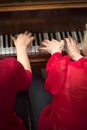 Nolwenn Collet and Olivia Paloyan - Piano par Deux playing tango on piano for dancers in Powerscourt centre, Argentine Tango at Cr