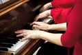 Nolwenn Collet and Olivia Paloyan - Piano par Deux playing tango on piano for dancers in Powerscourt centre, Argentine Tango at Cr