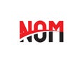 NOM Letter Initial Logo Design Vector Illustration Royalty Free Stock Photo