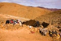 Nomad camp in caves near Todra Gorge, Tinghir, Morocco, Africa