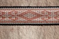 Nomad yurt detail thick felt background and rope