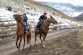 Nomads in Kyrgyzstan Royalty Free Stock Photo