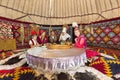 Nomadic people in the yurt, Kazakhstan