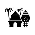 Nomadic resort black glyph icon