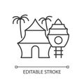 Nomadic resort linear icon