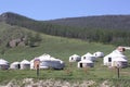 A nomadic tent resort in the peaceful Bogd Khaan valley, Ulaanbaatar, Mongolia.