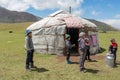 Nomadic yurt house in the mountains of Kazakhstan and Kyrgyzstan