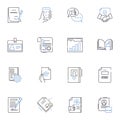 Nomenclature line icons collection. Classification, Naming, Terminology, Taxonomy, Identification, Categorization