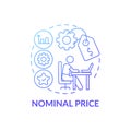 Nominal price concept icon