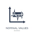Nominal values icon. Trendy flat vector Nominal values icon on w