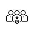 Black line icon for Nominated, appoint and employ Royalty Free Stock Photo