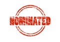 Nominated red rubber stamp Royalty Free Stock Photo
