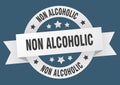 non alcoholic round ribbon isolated label. non alcoholic sign.