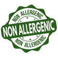 Non allergenic label or sticker Royalty Free Stock Photo