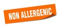 non allergenic sticker. square isolated label sign. peeler Royalty Free Stock Photo