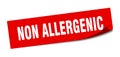 non allergenic sticker. square isolated label sign. peeler Royalty Free Stock Photo