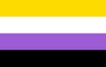 Non-Binary pride community flag, LGBT symbol. Sexual minorities identity. Vector illustration