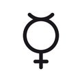 Non binary transgender symbol. Gender and sexual orientation icon or sign concept.