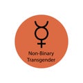 Non-Binary transgender. Symbol icon. Gender icon. vector sign isolated on a white background Royalty Free Stock Photo