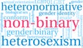 Non-Binary Word Cloud Royalty Free Stock Photo
