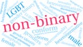 Non-Binary Word Cloud Royalty Free Stock Photo