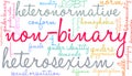 Non-Binary Word Cloud Royalty Free Stock Photo