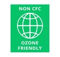 Non CFC icon green vector. Concept of ozone friendly. Royalty Free Stock Photo