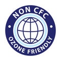 Non CFC icon. Ozone friendly sign. Globe green symbol. Logo template. Vector illustration Royalty Free Stock Photo