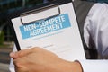 Non-compete agreement is shown using the text Royalty Free Stock Photo
