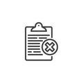 Non-Conformance Report line icon