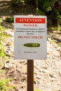 Non-detonated Explosives Sign Royalty Free Stock Photo