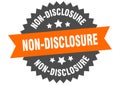 non-disclosure sign. non-disclosure round isolated ribbon label.