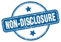 non-disclosure stamp. non-disclosure round vintage grunge label.