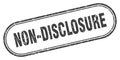 Non-disclosure stamp. rounded grunge textured sign. Label