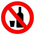 Non-drinking symbol illustration icon Royalty Free Stock Photo