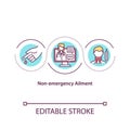 Non emergency ailment concept icon
