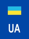 Licence Plate Country Code of Ukraine Royalty Free Stock Photo