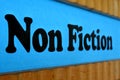 Non Fiction Blue Sign Background