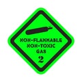 non-flammable and non- toxic gas vector sticker Royalty Free Stock Photo