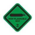 Non-flammable and non- toxic gas vector sticker Royalty Free Stock Photo