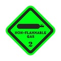 Non-flammable and non- toxic gas vector sticker Royalty Free Stock Photo