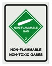 Non Flammable Non Toxic Gases Symbol Sign ,Vector Illustration, Isolate On White Background Label .EPS10 Royalty Free Stock Photo