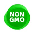 Non GMO icon. Vector green GMO free logo sign Royalty Free Stock Photo